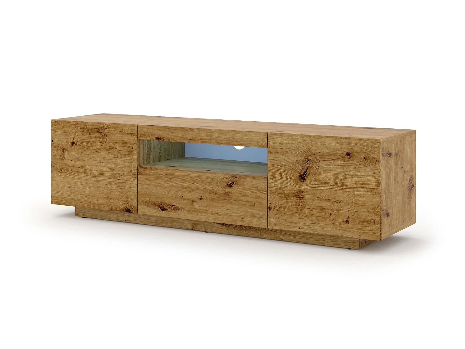 Table de télévision AURA LED 150x37x42 Crème
