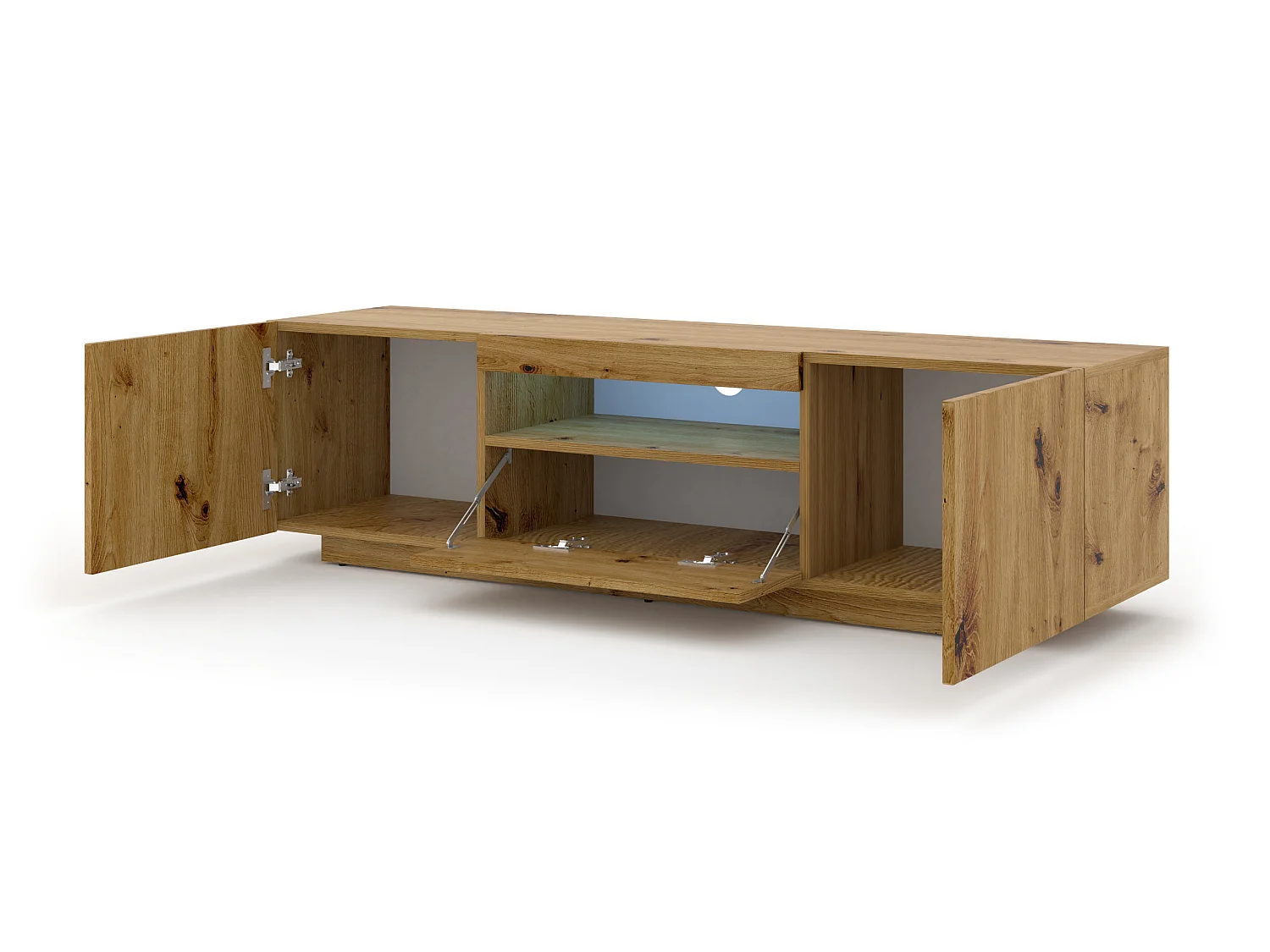 Table de télévision AURA LED 150x37x42 Crème