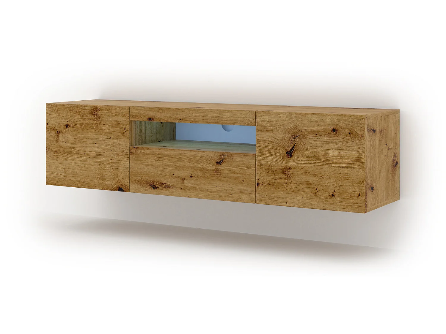 Table de télévision AURA LED 150x37x42 Crème