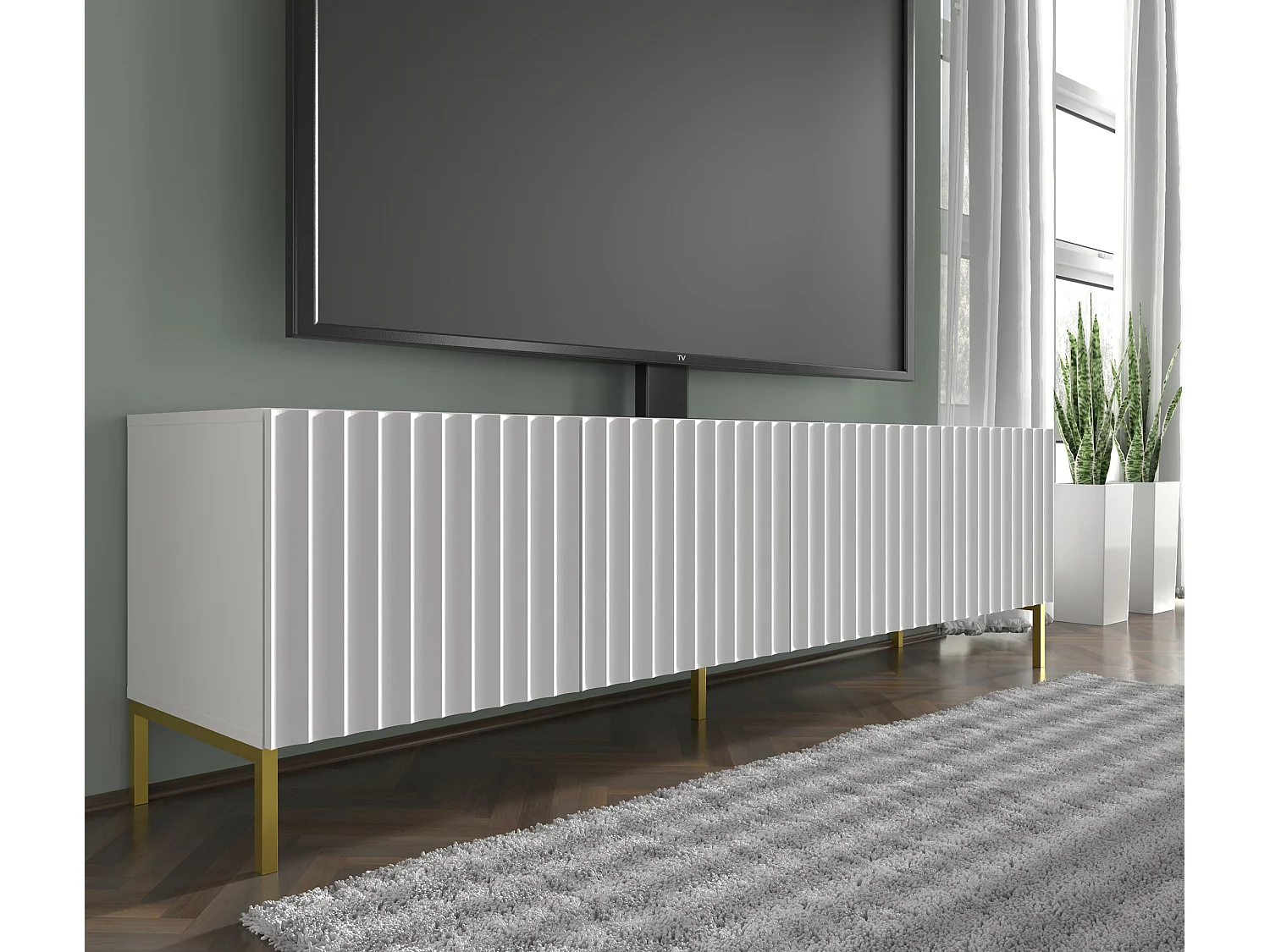 Mesa TV WAVE RTV200 4D 200x42x56 Blanco