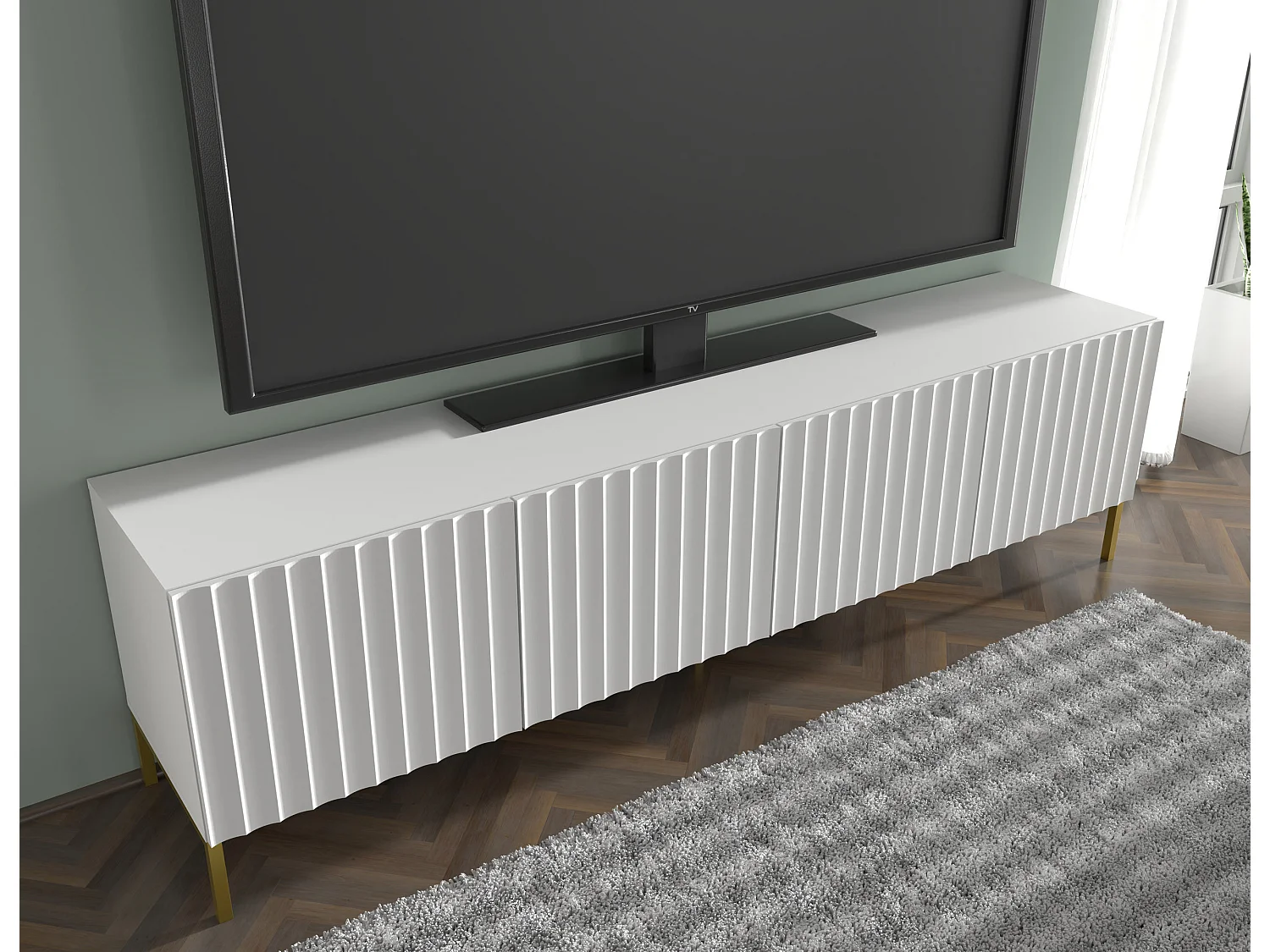 Mesa TV WAVE RTV200 4D 200x42x56 Blanco