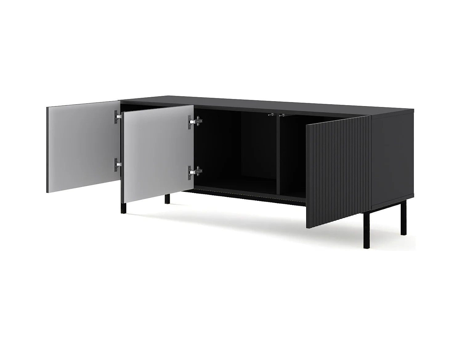 Fernsehtisch RavennaB 150x42x58 Schwarz