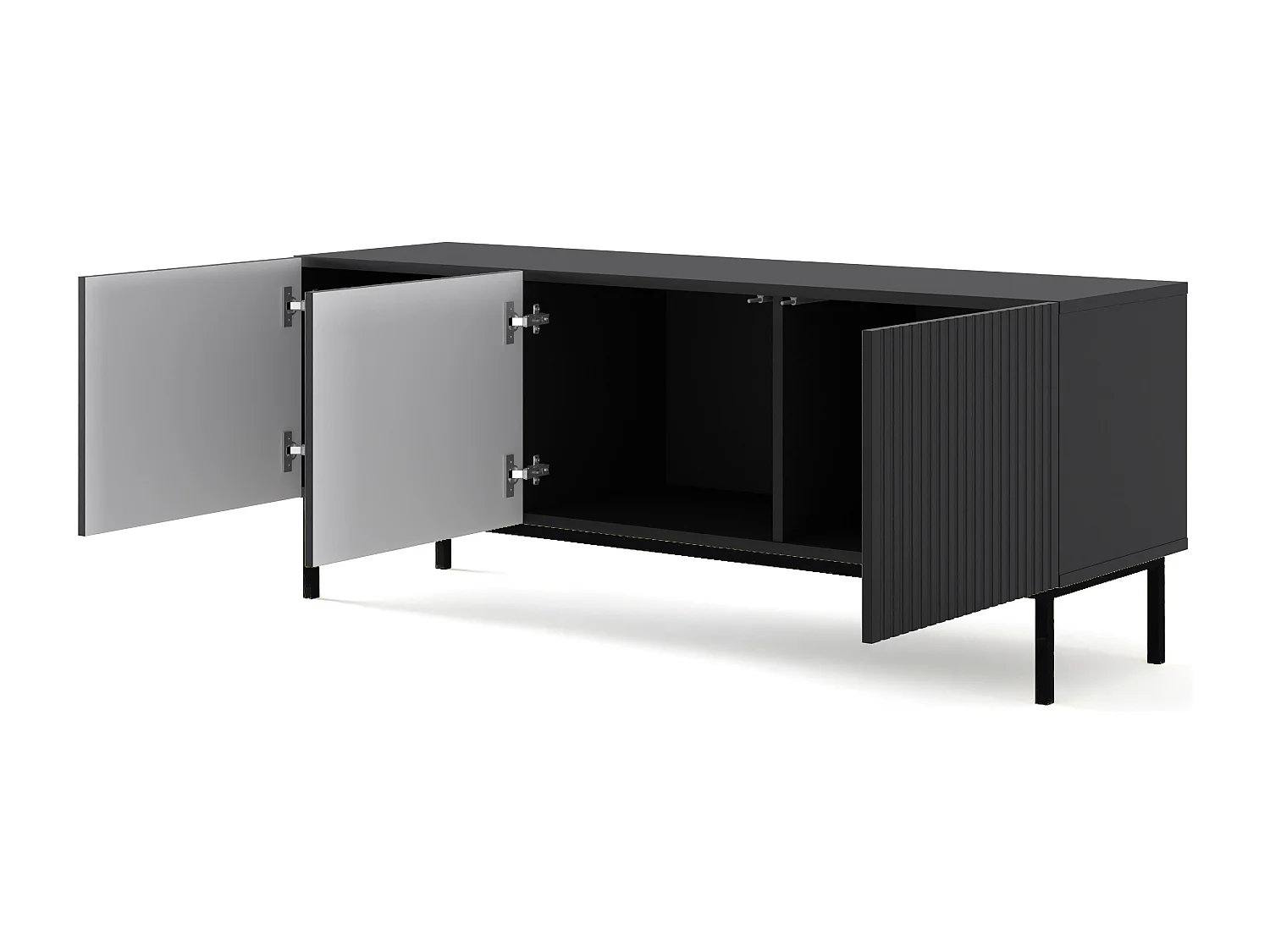 Fernsehtisch RavennaB 150x42x58 Schwarz