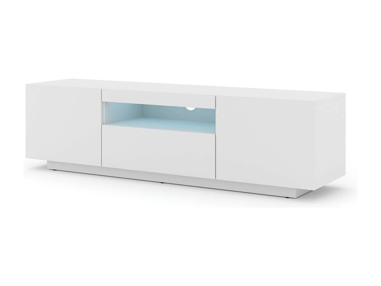 Aurus Wit 3-deurs LED TV-wandmeubel 150 cm