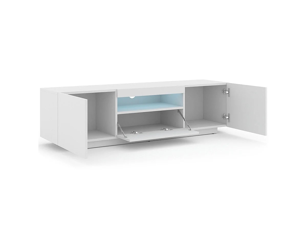 Mesa TV AURA LED 150x37x42 Blanco