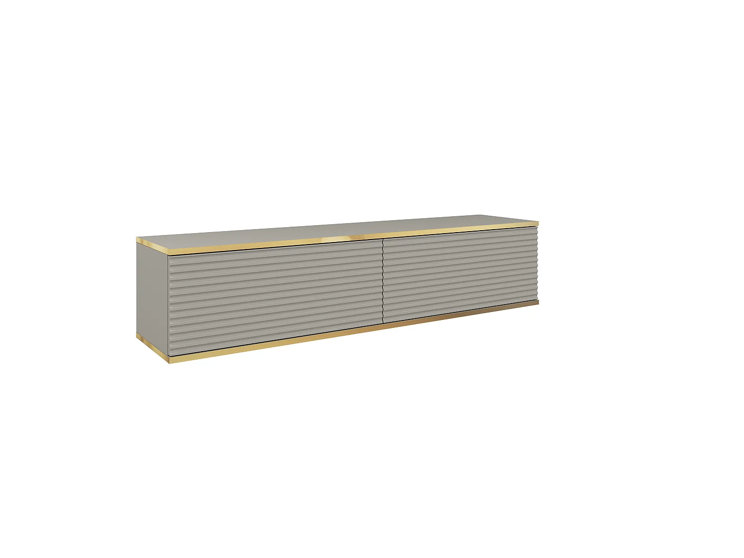 Mesa TV ORO MDF RTV135 135x32x30 Crema & Dorado