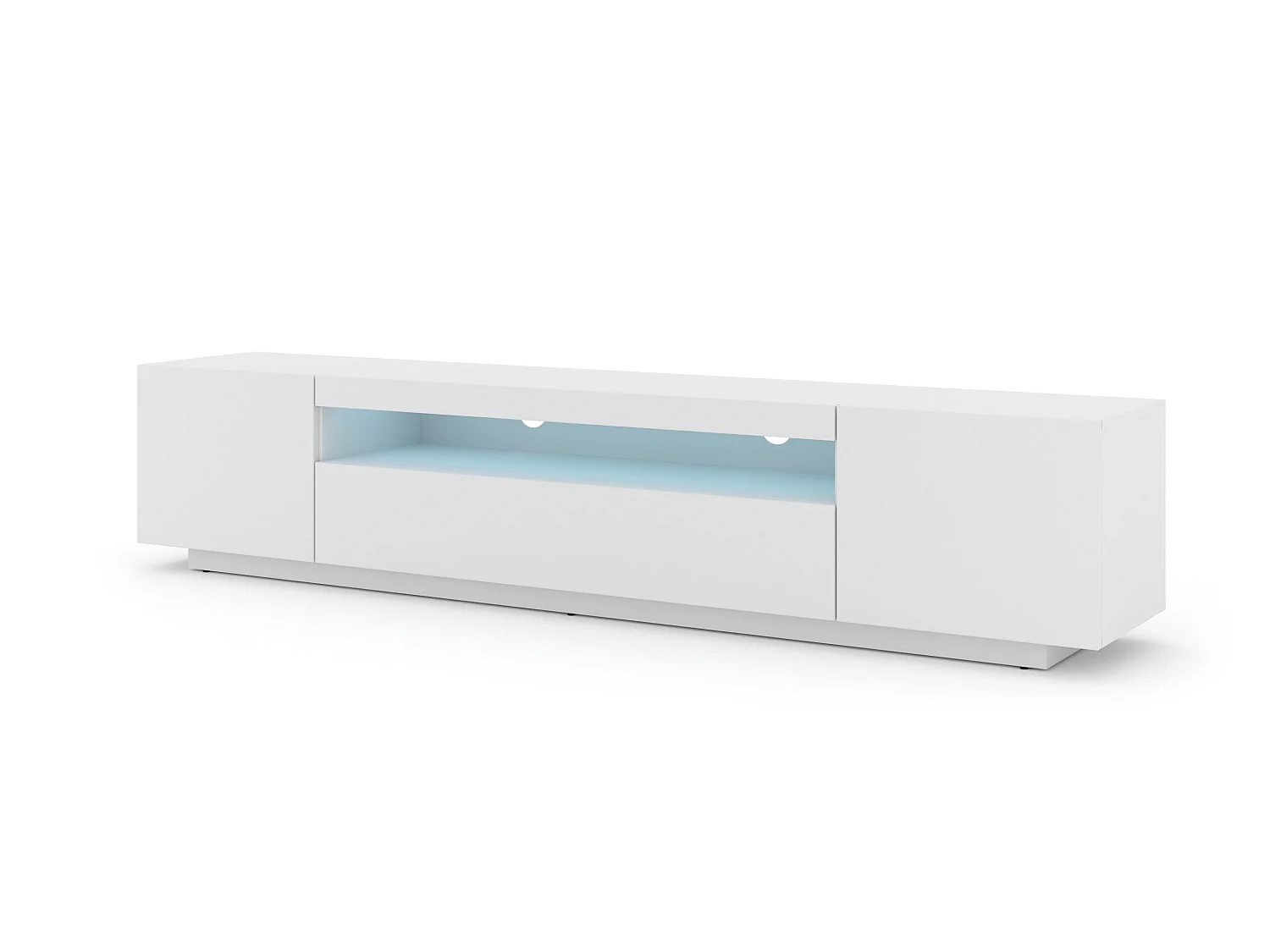 Třídveřová nástěnná skříňka Aurus White LED, 200 cm