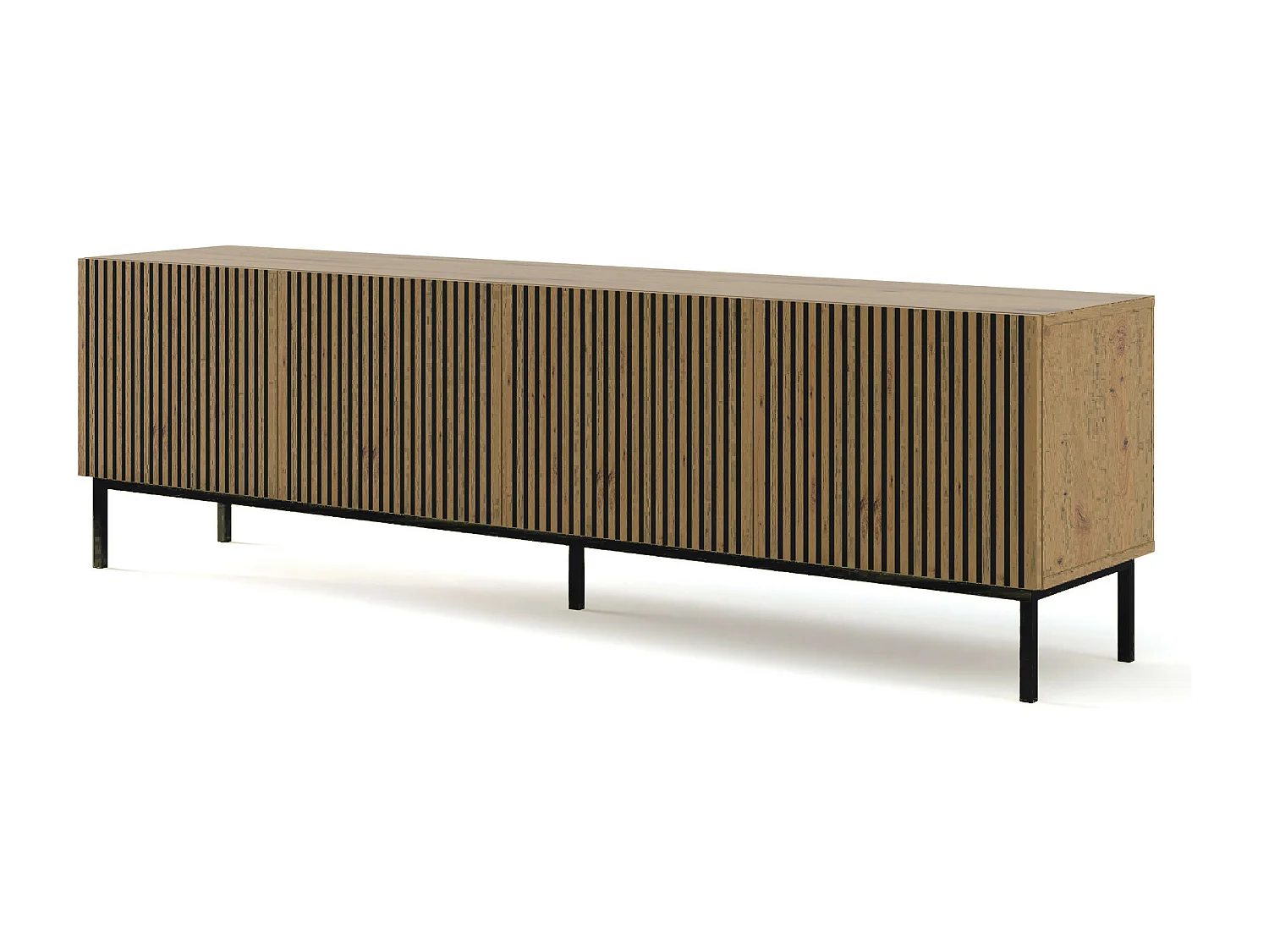 Tavolo TV RavennaF 200x42x58 Crema & Nero