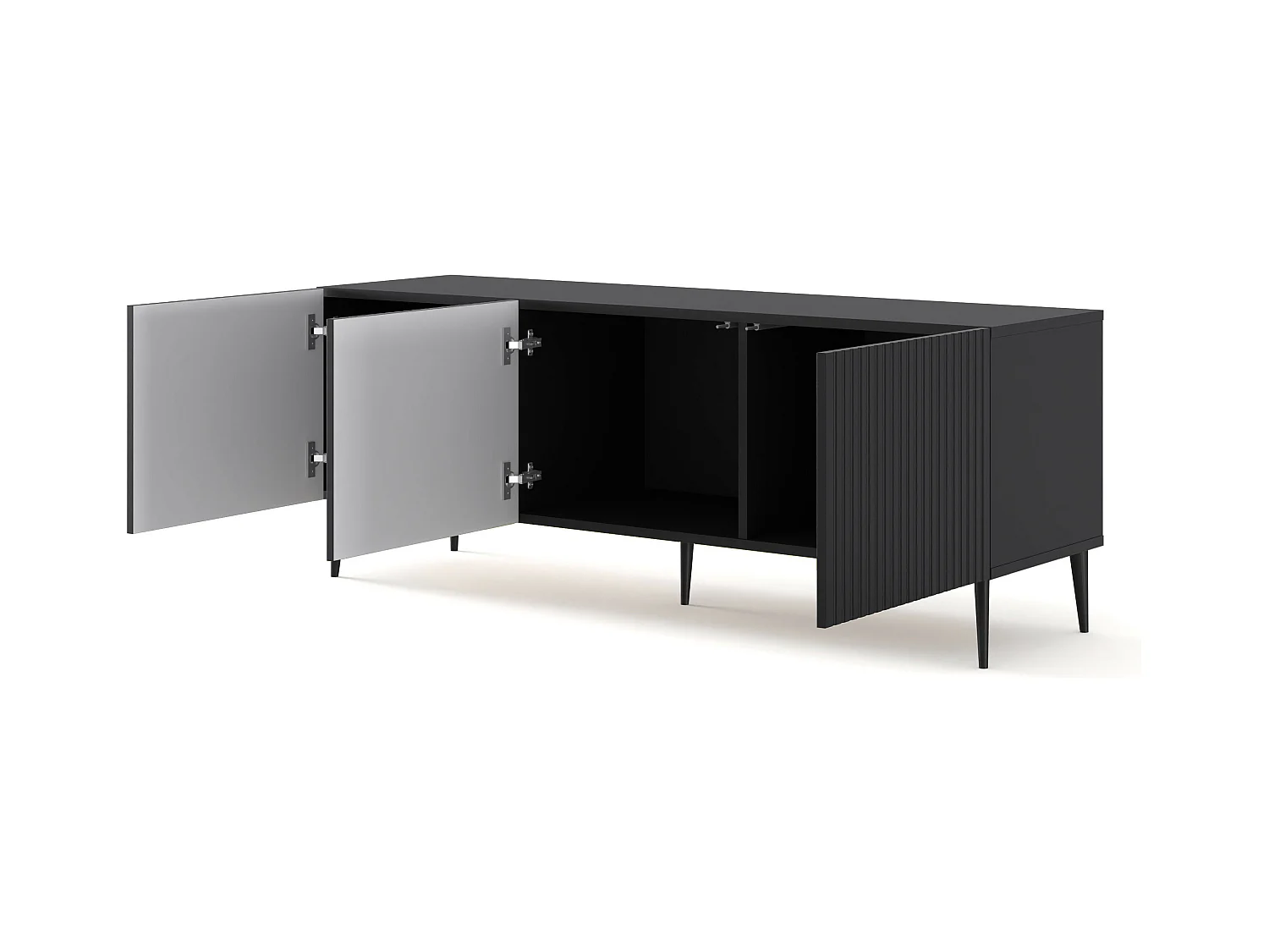 Fernsehtisch RavennaB 150x42x56 Schwarz