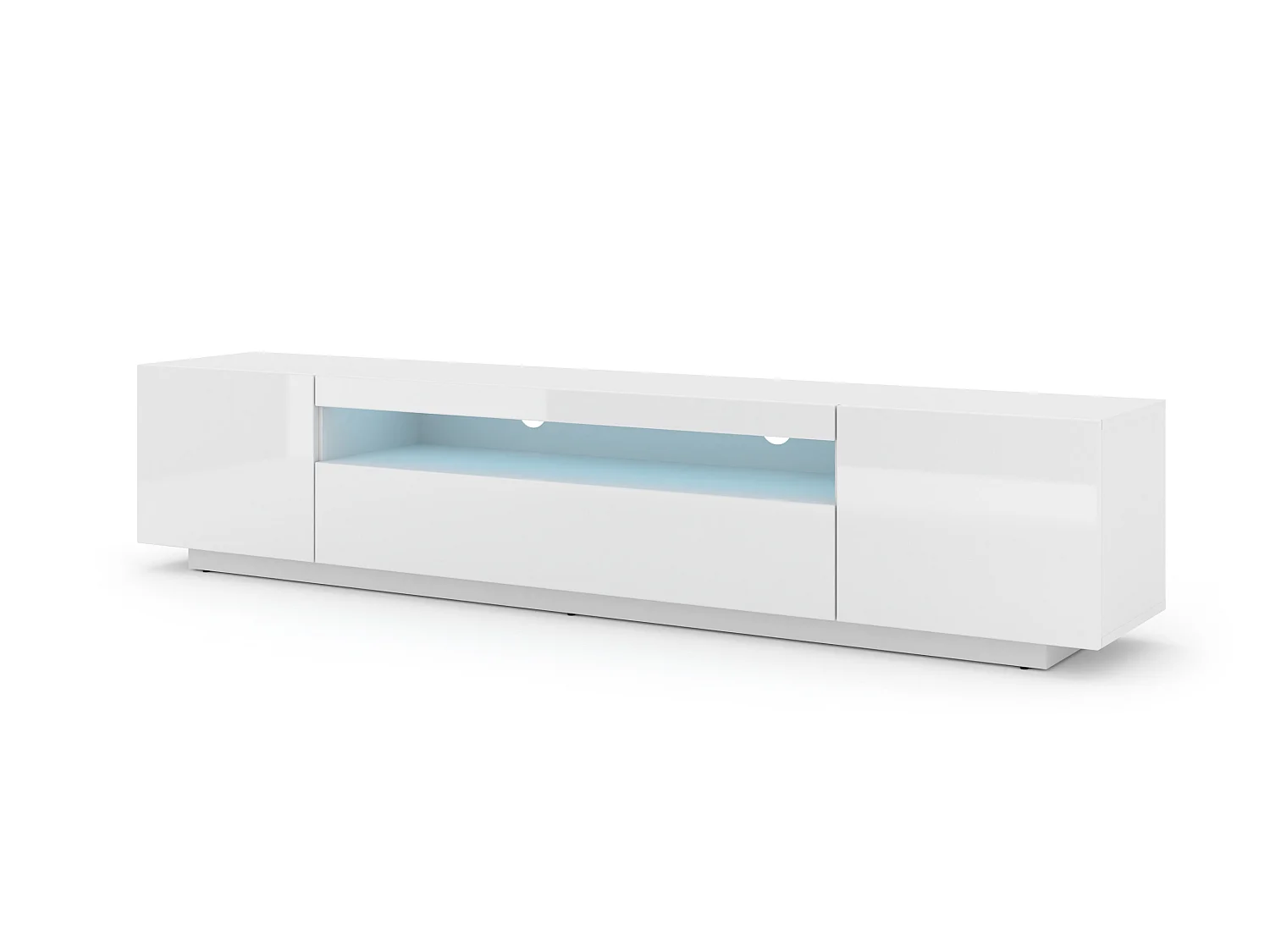 Table de télévision AURA LED 200x37x36-42 Blanc