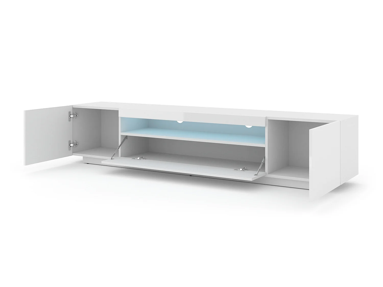 Table de télévision AURA LED 200x37x36-42 Blanc
