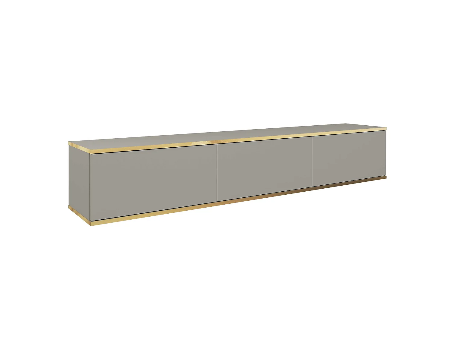 Table de télévision ORO RTV175 175x32x30 Crème & Doré