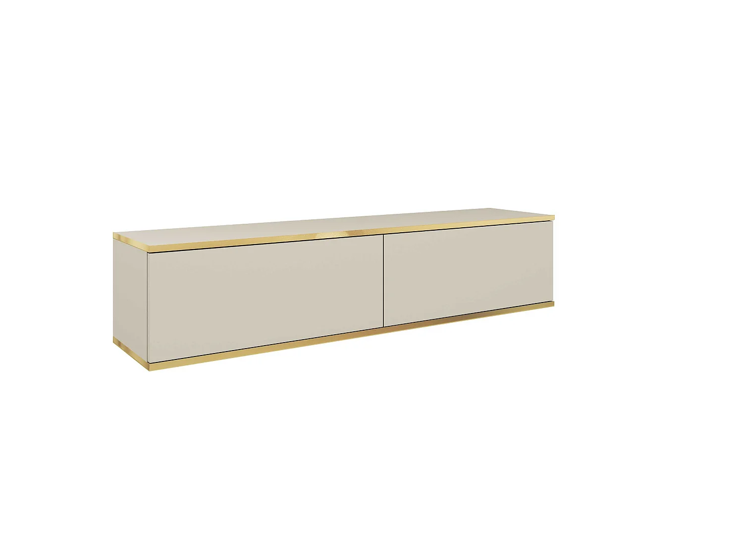 Table de télévision ORO RTV135 135x32x30 Crème & Doré