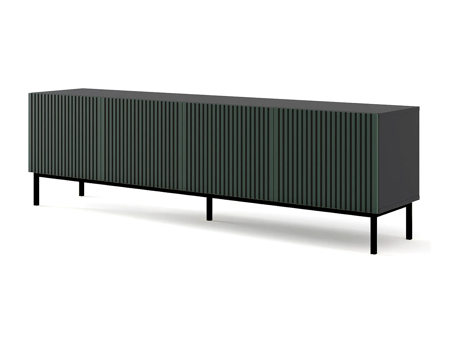 Tavolo TV RavennaF 200x42x58 Nero & Verde & Oro