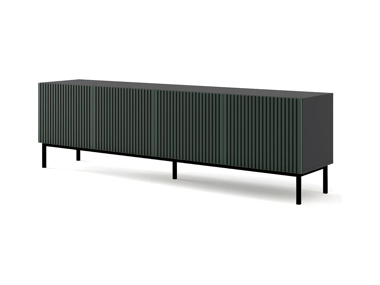 Table de télévision RavennaF 200x42x58 Noir & Vert & Doré