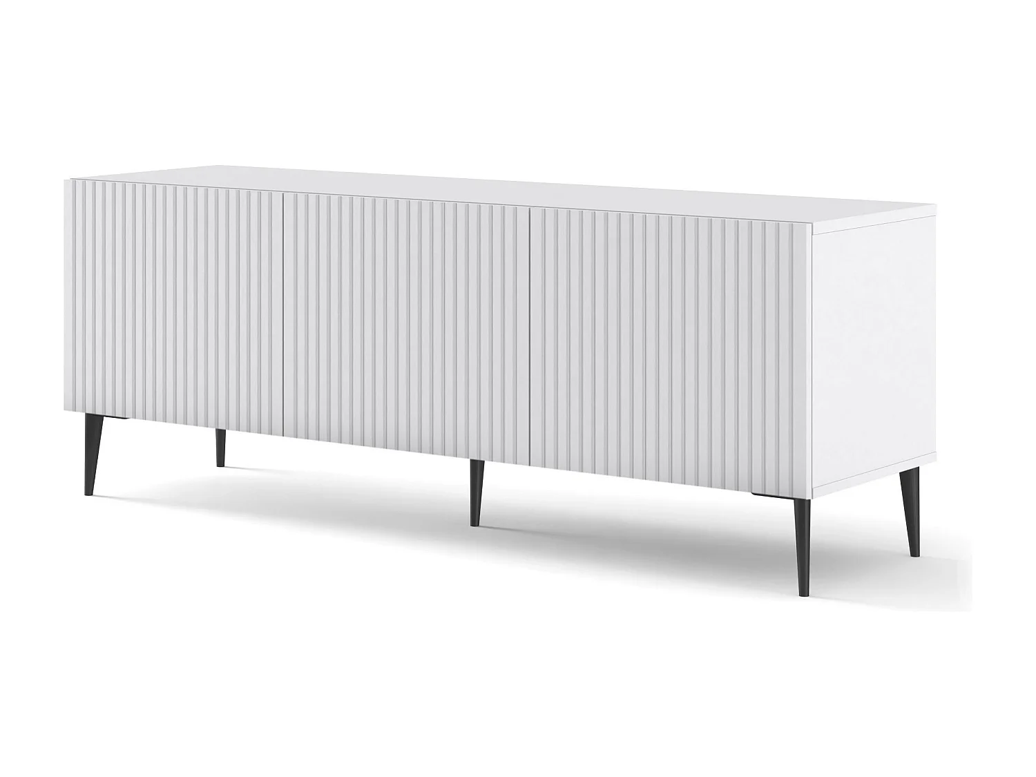 Mesa TV RavennaB 150x42x56 Blanco & Negro