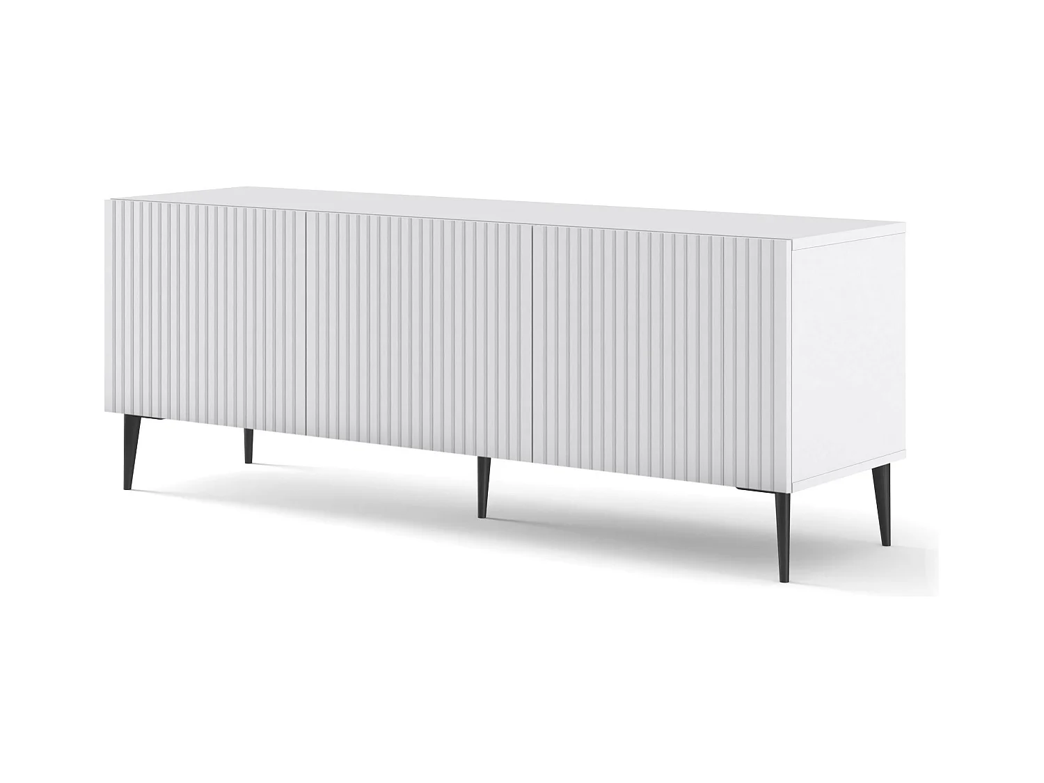 Tavolo TV RavennaB 150x42x56 Bianco & Nero