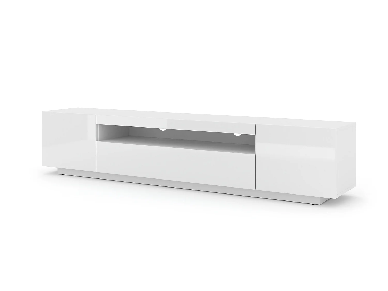 Fernsehtisch AURA 200x37x36-42 KEINE LED Weiss