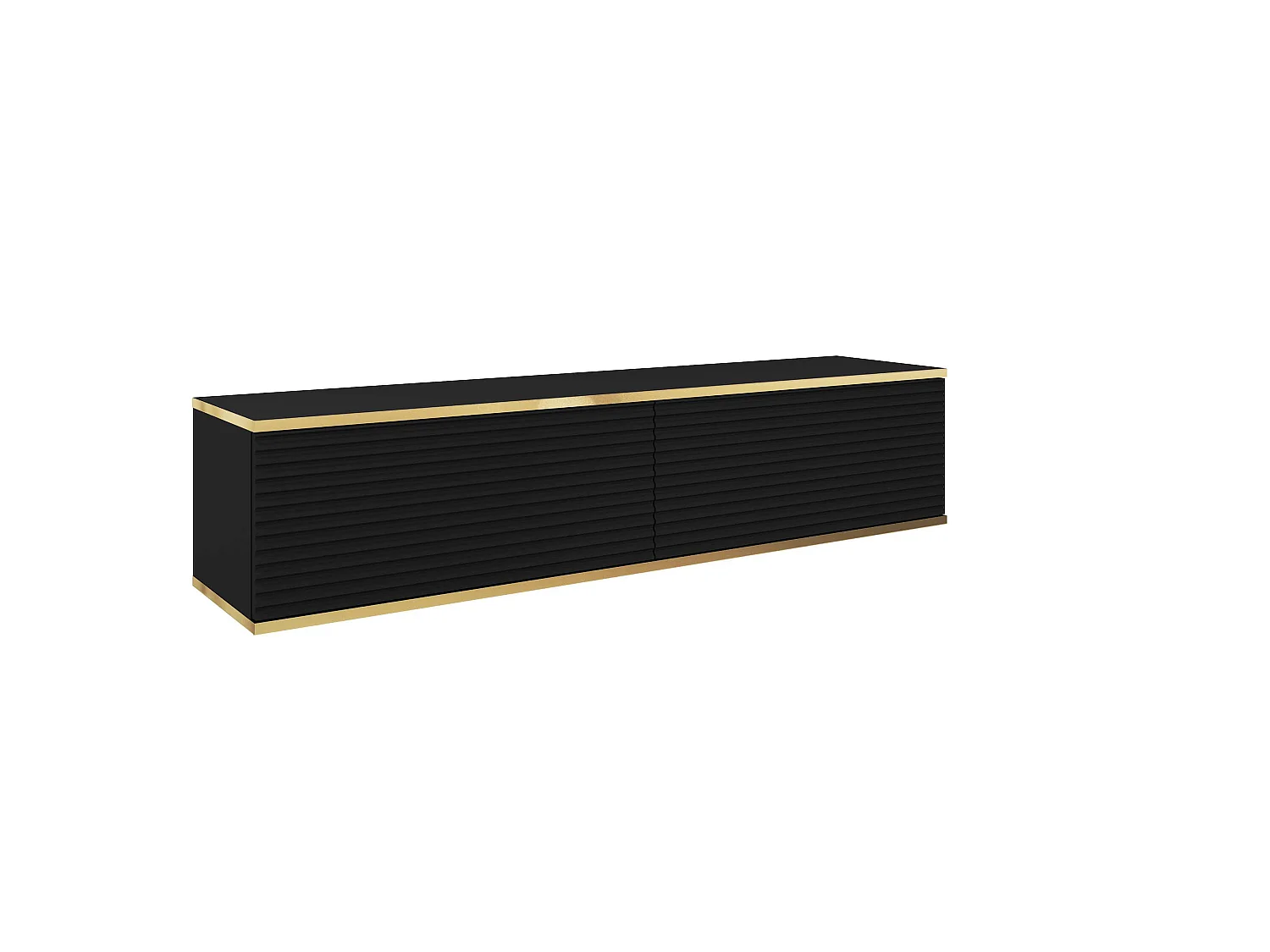 Fernsehtisch ORO MDF RTV135 135x32x30 Schwarz & Golden