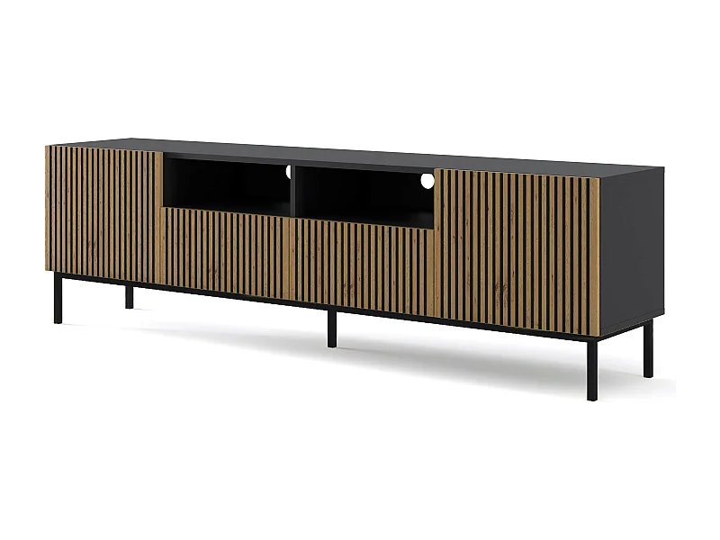 Tavolo TV RavennaF 200x42x58 Crema & Nero