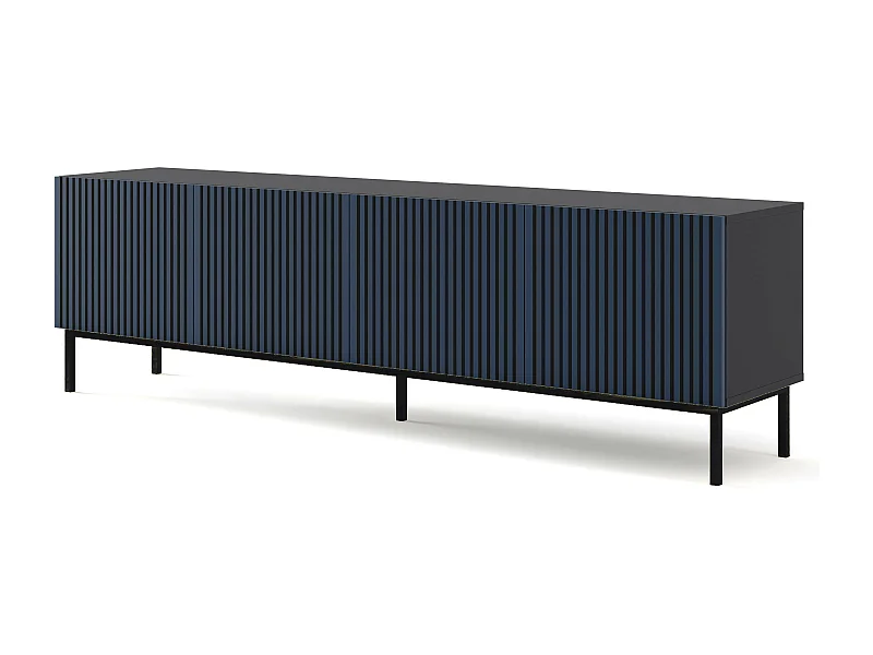 Philaé Blauw en Zwart 4-deurs 200 cm TV-meubel