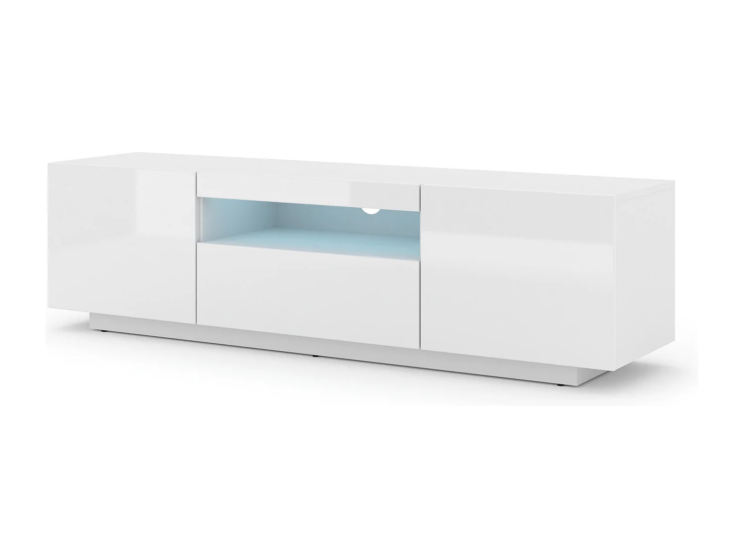 Mesa TV AURA LED 150x37x42 Blanco