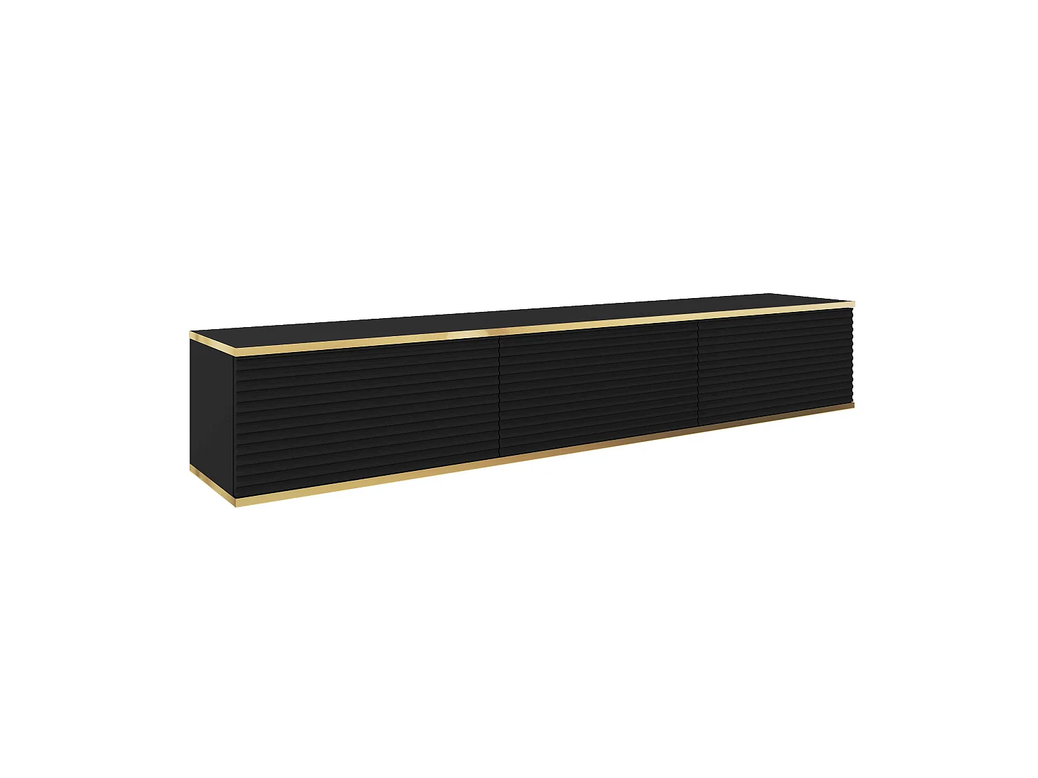 Table de télévision ORO MDF RTV175 175x32x30 Noir & Doré