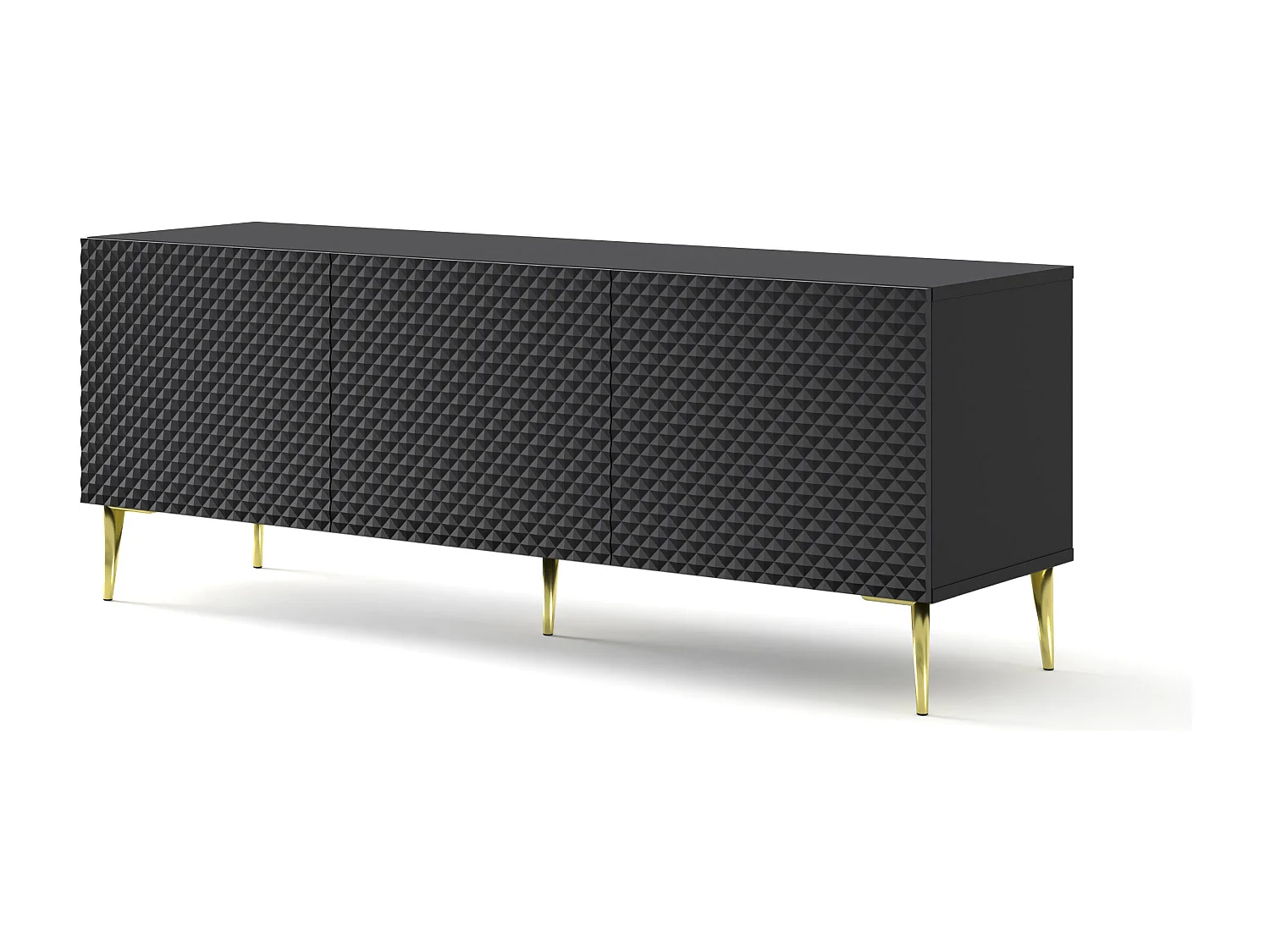 Tavolo TV RavennaC 150x42x56 Nero & Oro