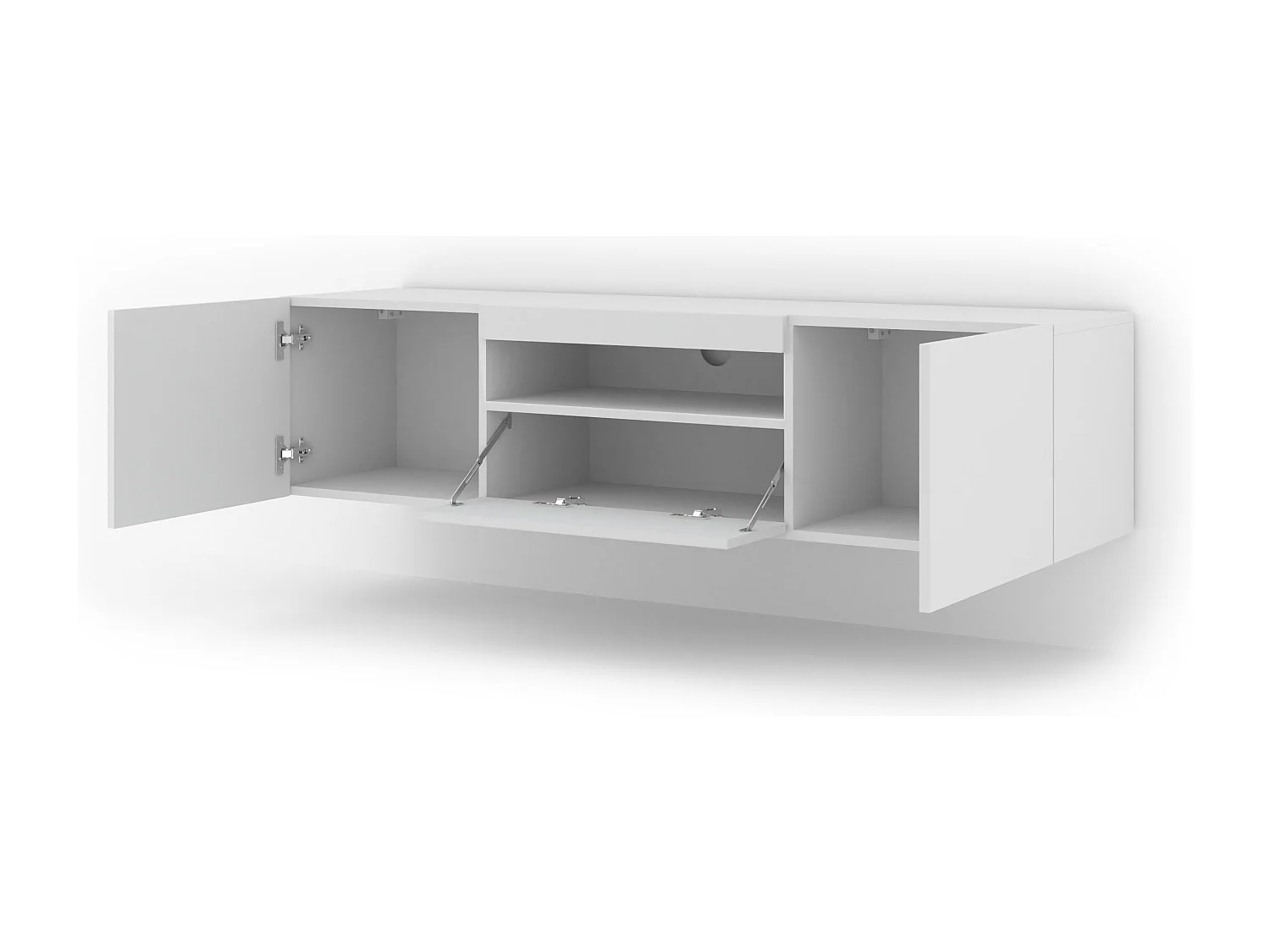 Aurus Wit 3-deurs tv-element voor wandmontage 150 cm