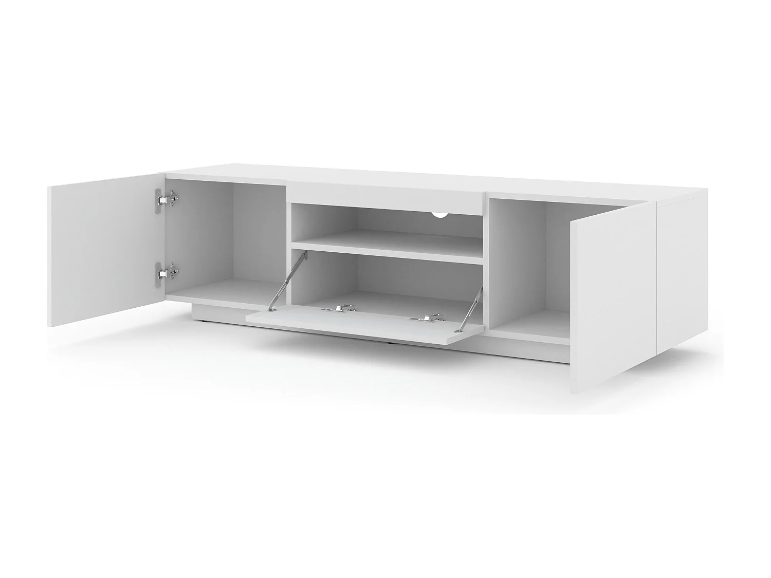 Aurus Wit 3-deurs tv-element voor wandmontage 150 cm