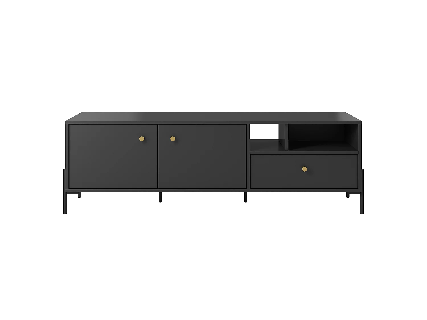 Table de télévision NOTTE RTV156 157x40x49 Gris