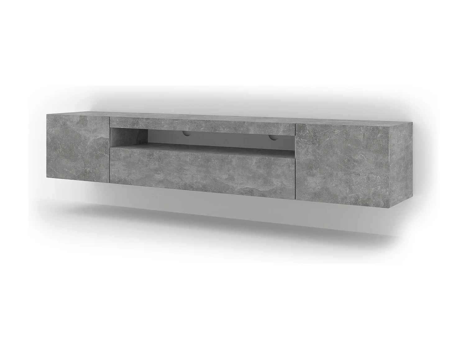 Tavolo TV AURA 200x37x42 NO LED Grigio