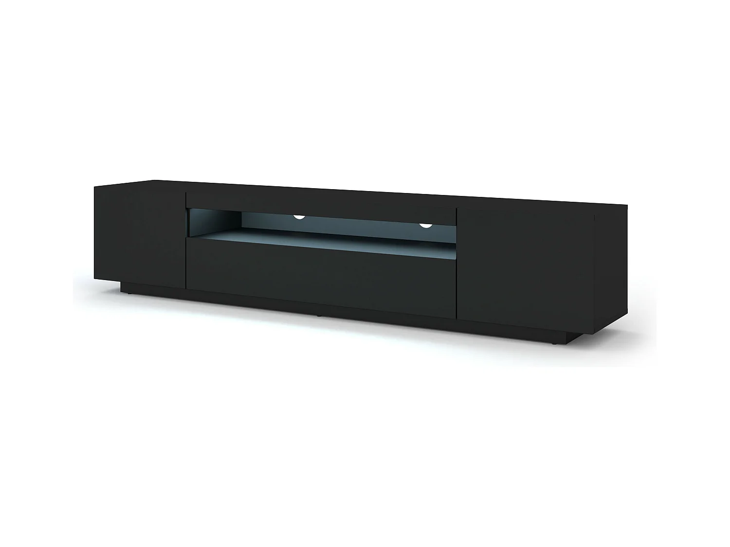 Table de télévision AURA LED 200x37x42 Noir