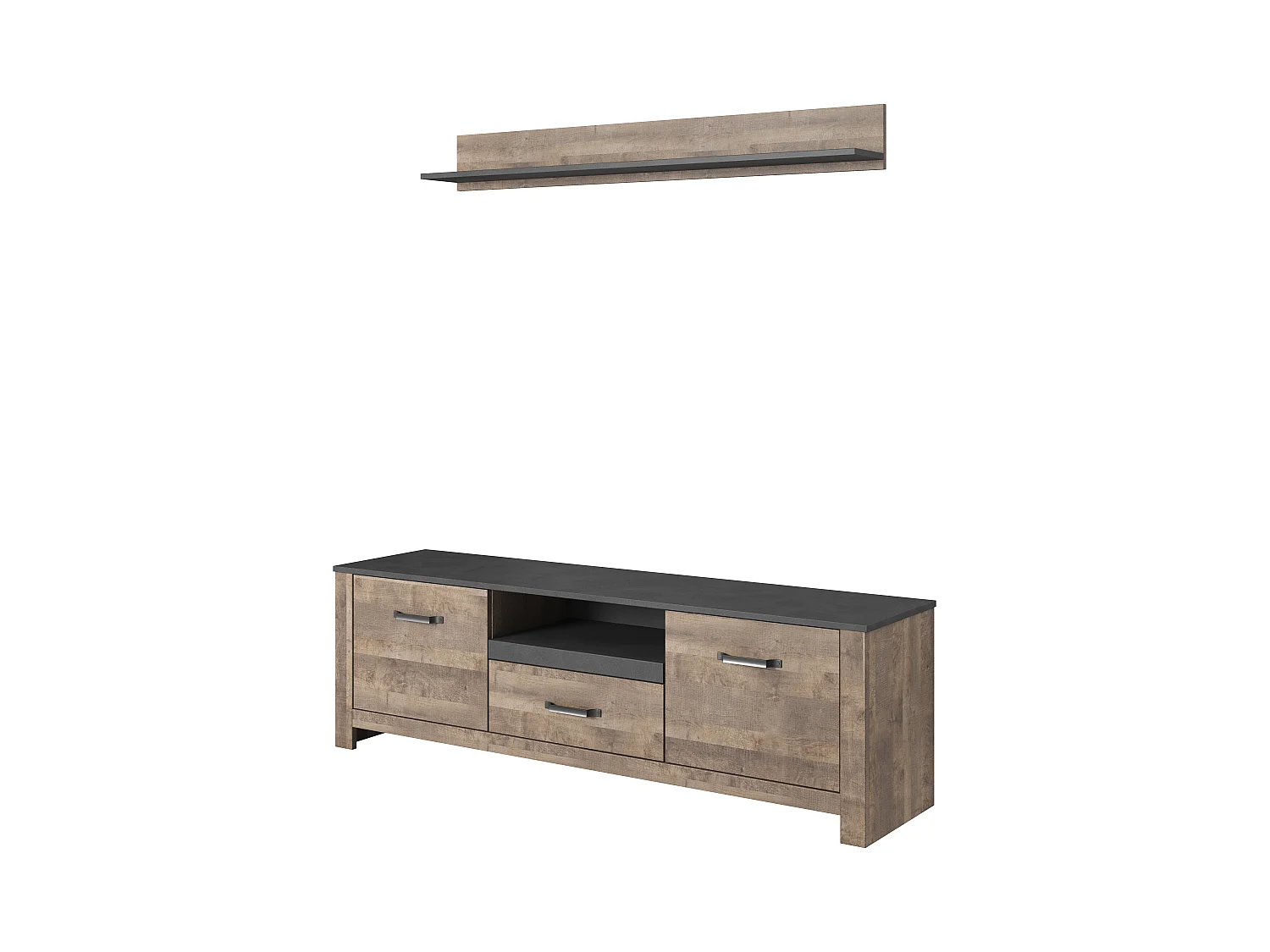 Mesa TV SAND RTV165 165x40x52 Crema & Gris