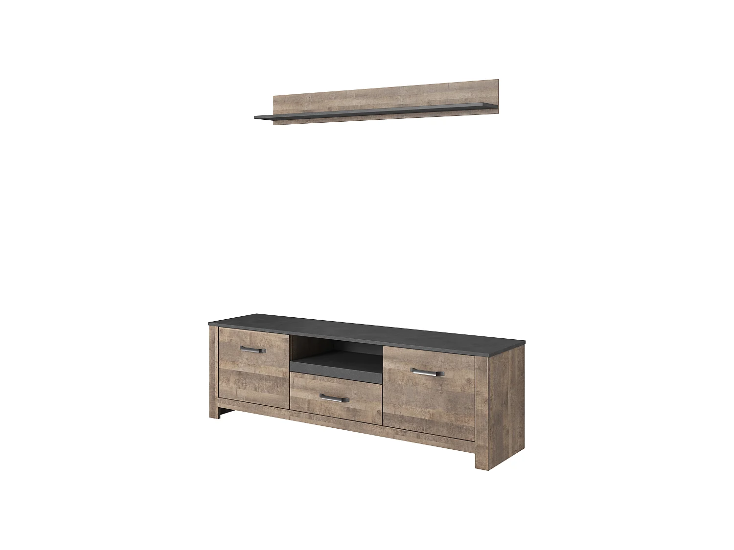 Tavolo TV SAND RTV165 165x40x52 Crema & Grigio