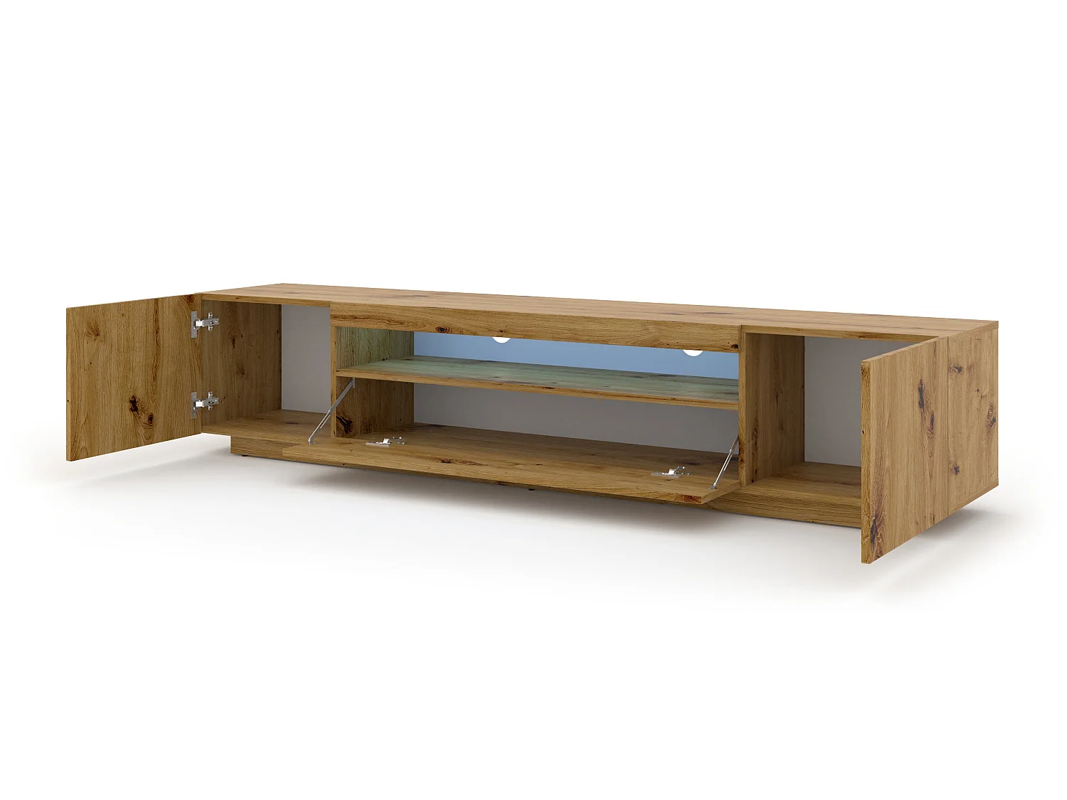Table de télévision AURA LED 200x37x42 Crème