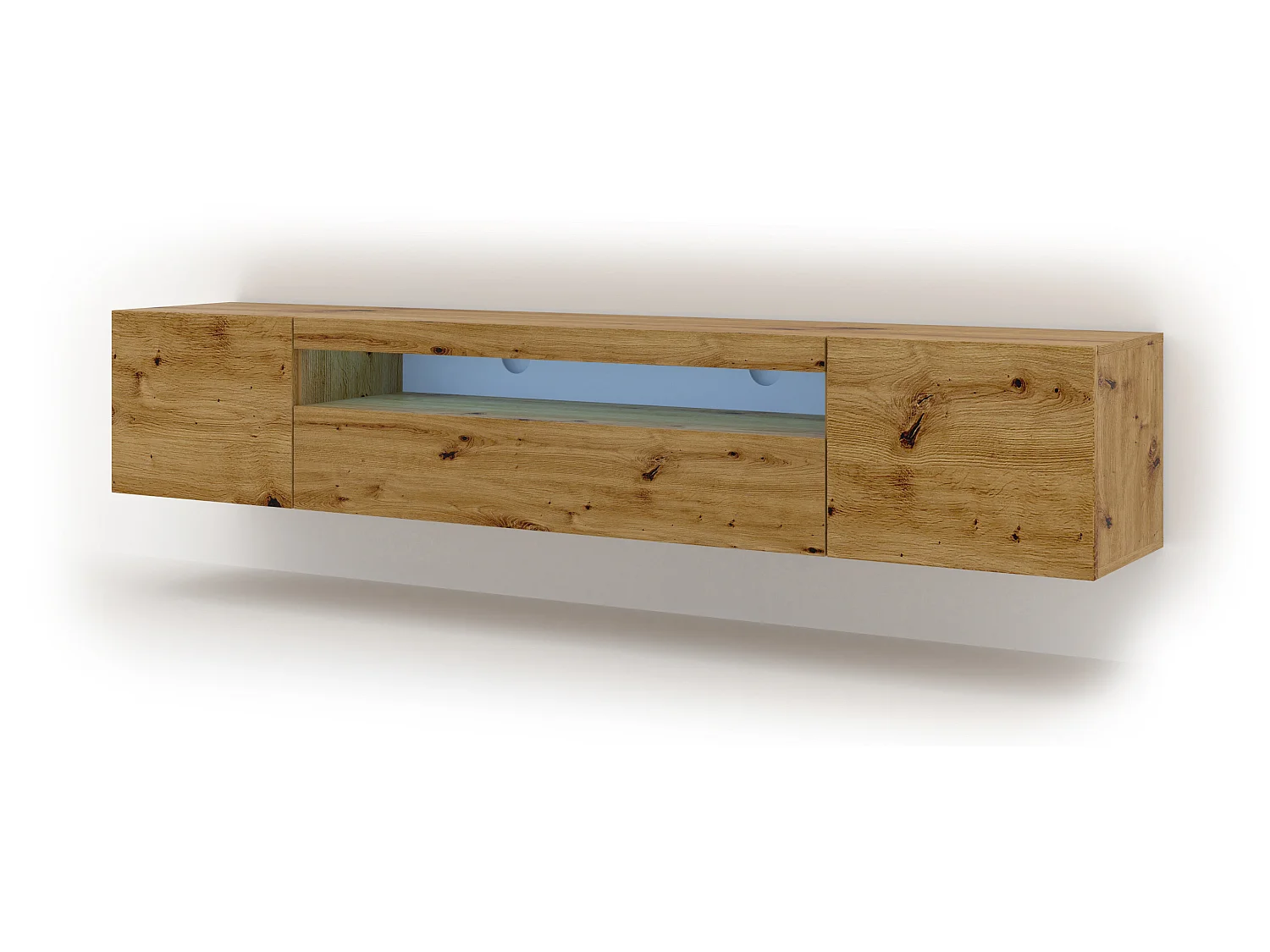 Table de télévision AURA LED 200x37x42 Crème