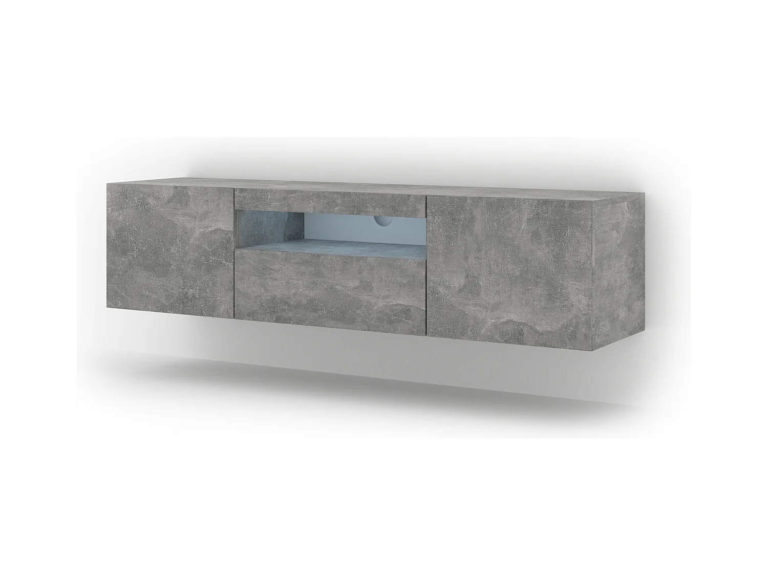 Table de télévision AURA LED 150x37x42 Gris