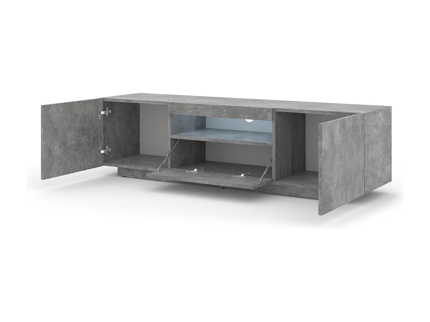 Fernsehtisch AURA LED 150x37x42 Grau