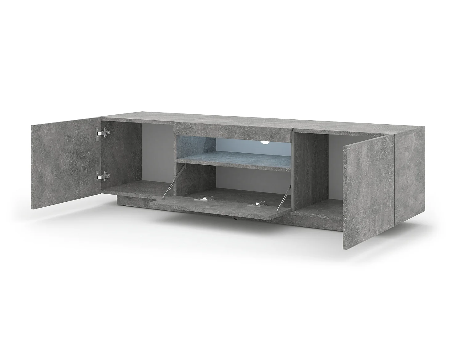 Table de télévision AURA LED 150x37x42 Gris