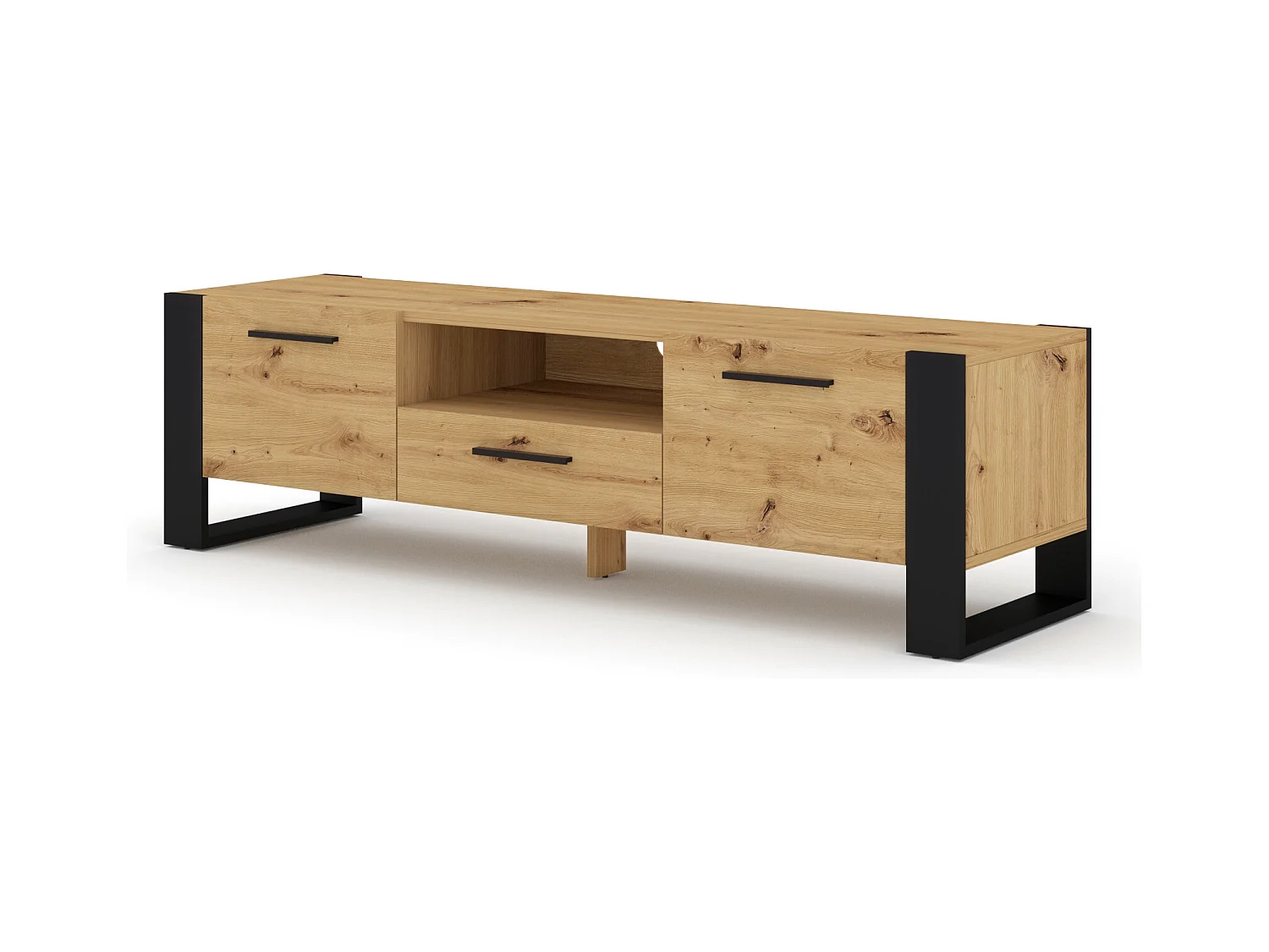 Tavolo TV NUKA 160x43x48 Crema & Nero