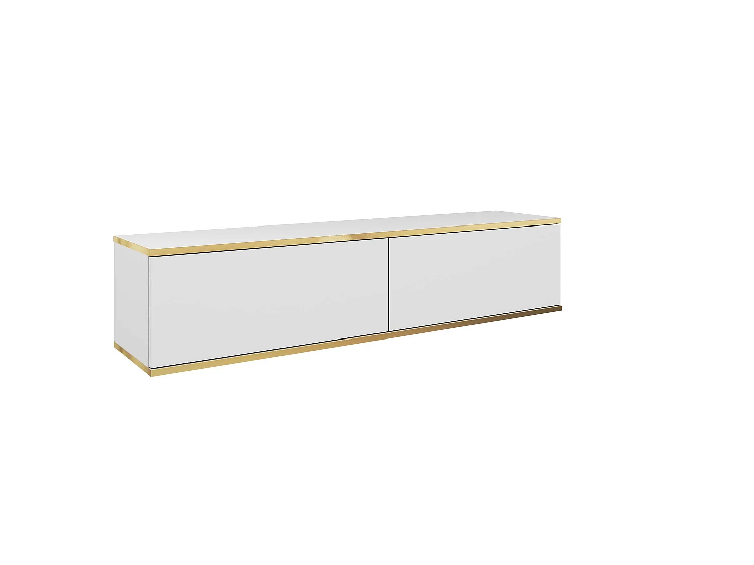 Fernsehtisch ORO RTV135 135x32x30 Weiß & Creme