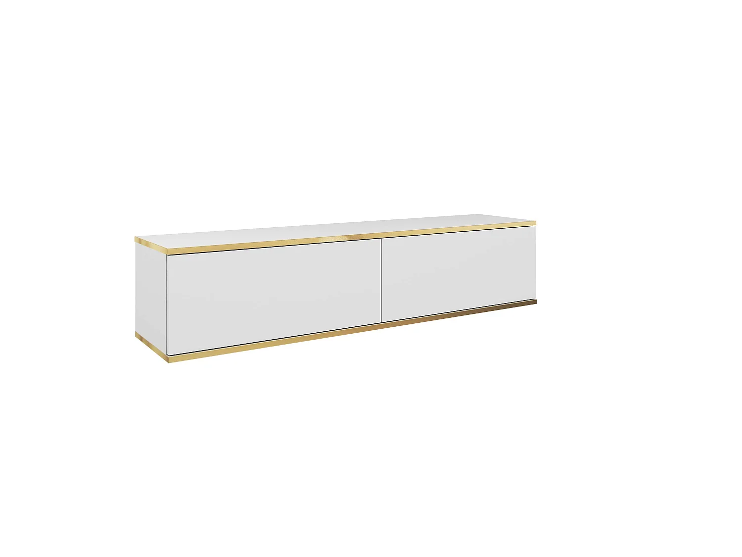Mesa TV ORO RTV135 135x32x30 Blanco & Crema