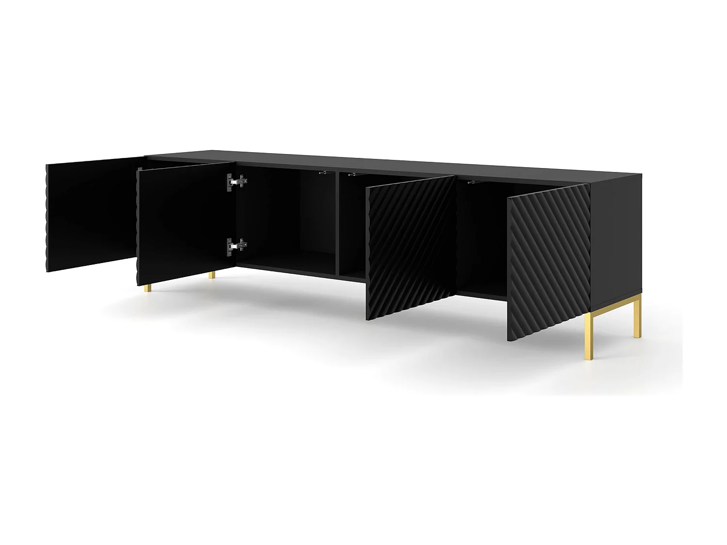 Fernsehtisch SURF RTV200 2D2S 200x42x56 Schwarz