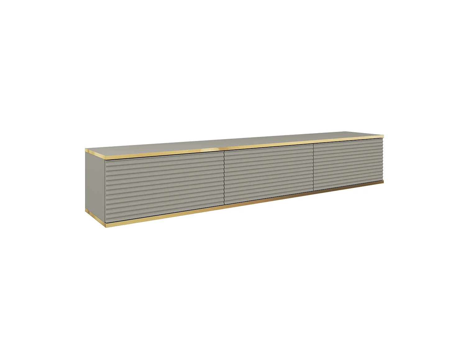 Table de télévision ORO MDF RTV175 175x32x30 Crème & Doré