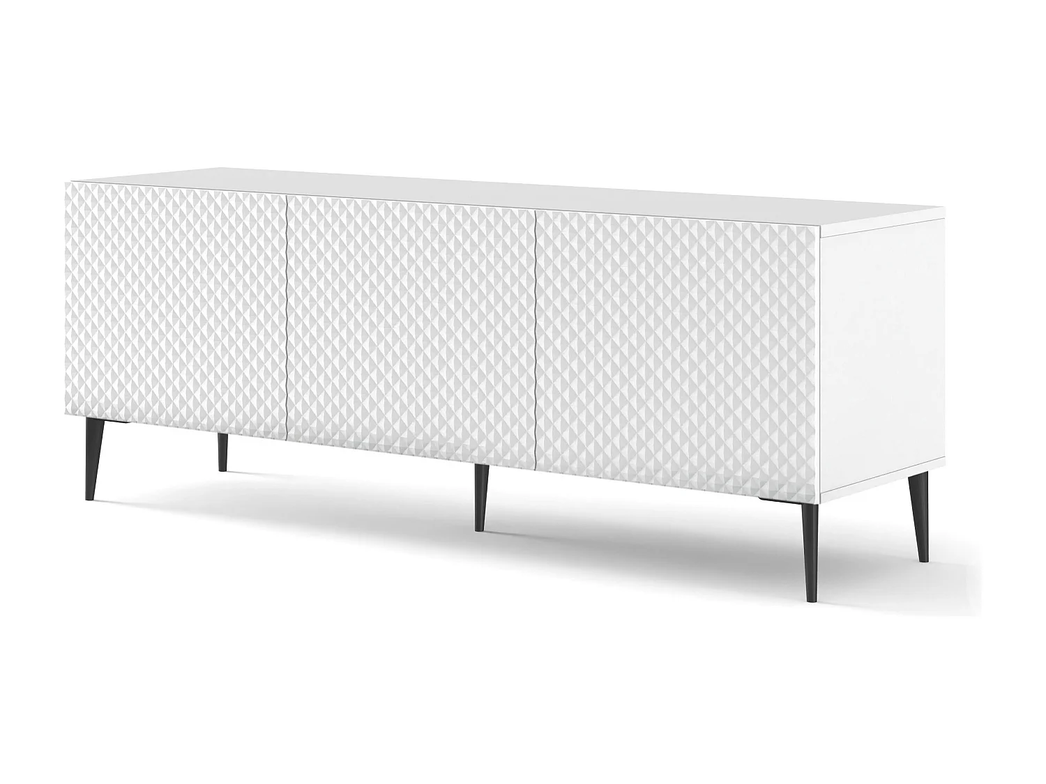 Tavolo TV RavennaC 150x42x56 Bianco & Nero