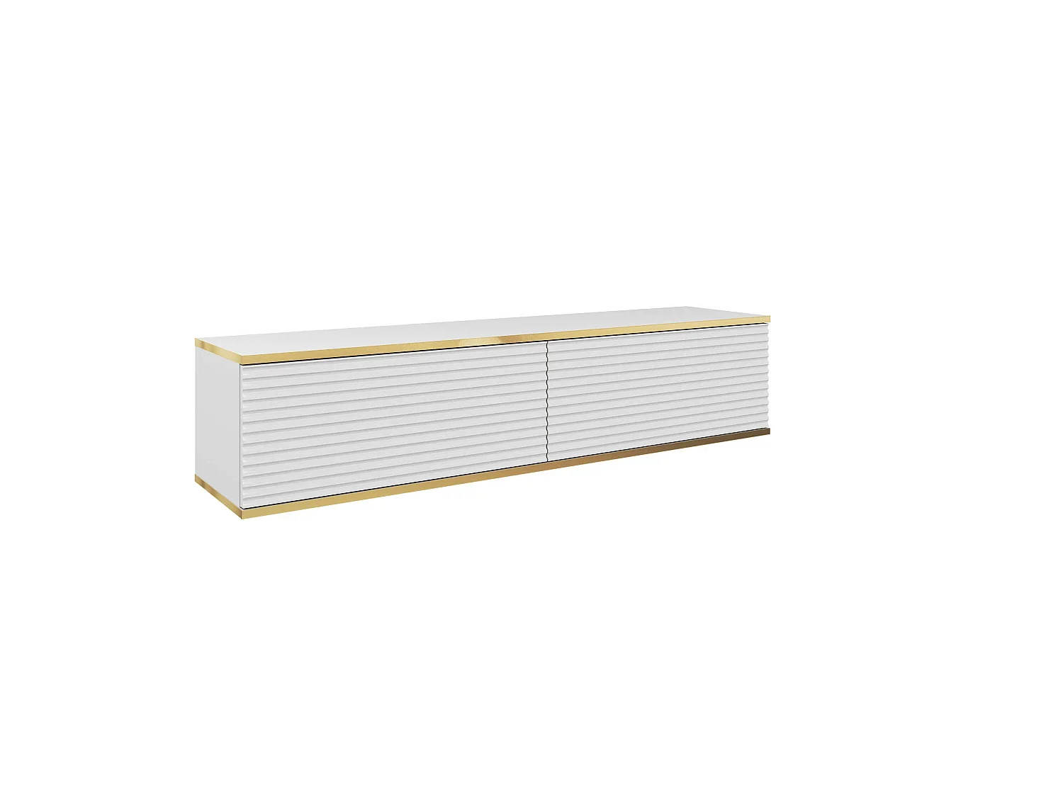 Table de télévision ORO MDF RTV135 135x32x30 Blanc & Crème