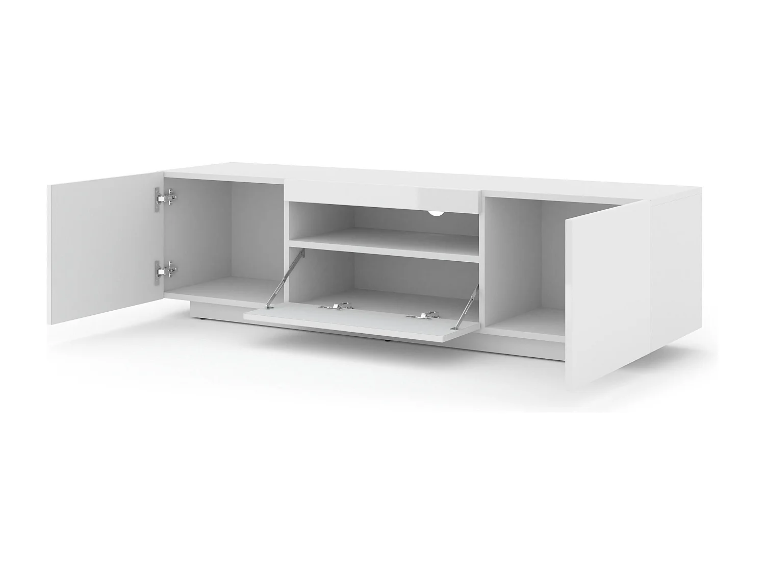 Table de télévision AURA 150x37x42 AUCUNE LED Blanc
