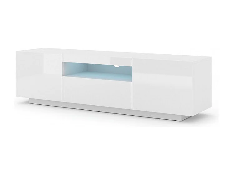 Table de télévision AURA 150x37x42 AUCUNE LED Blanc