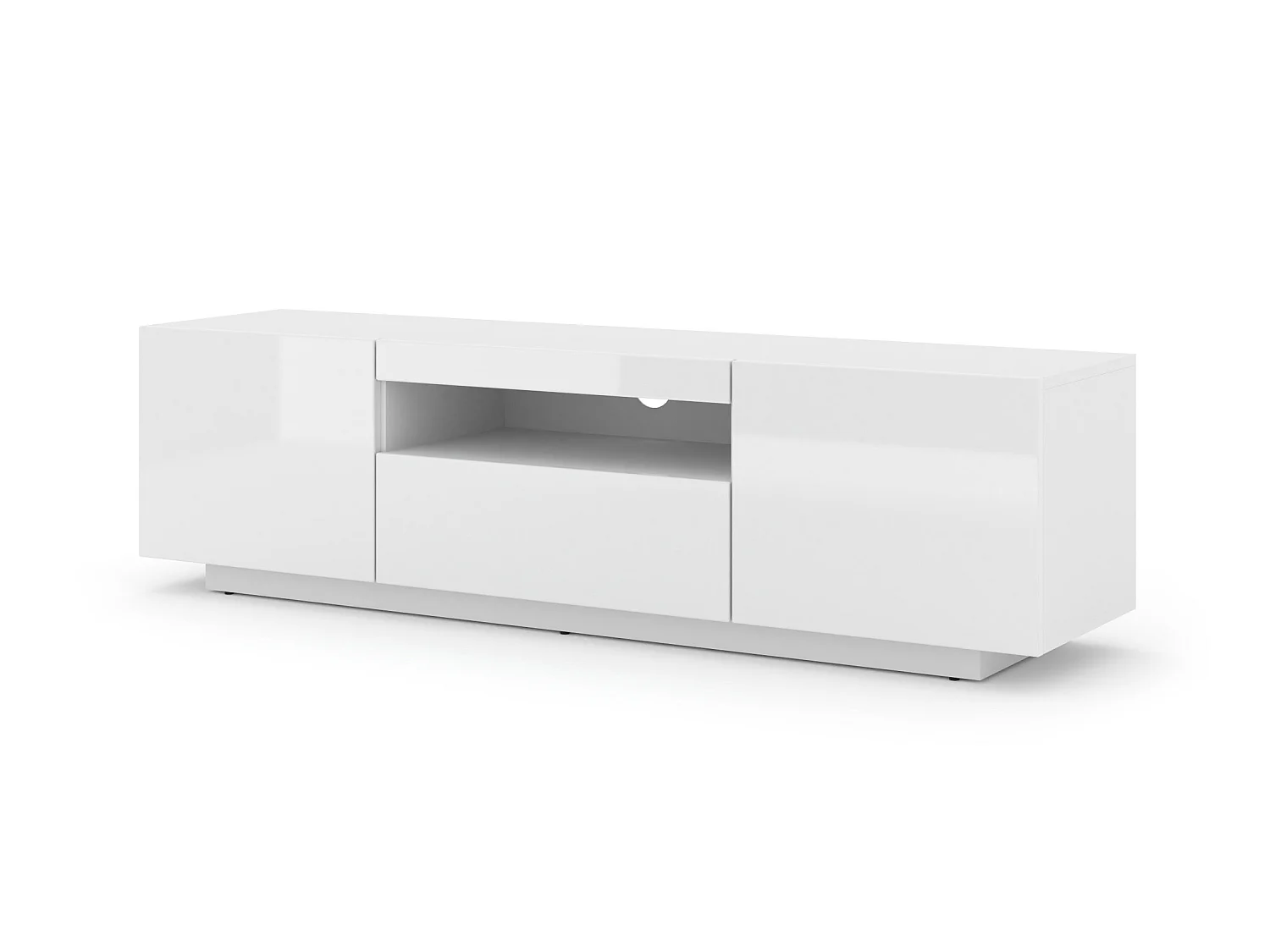 Table de télévision AURA 150x37x42 AUCUNE LED Blanc